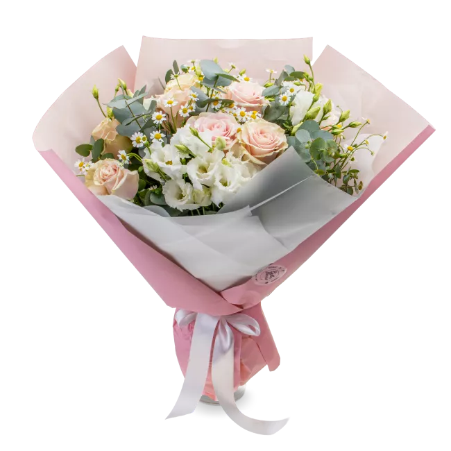 kytice růží a eustom